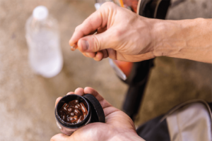 Person Taking Veritas Farms Capsules | Veritas Farms